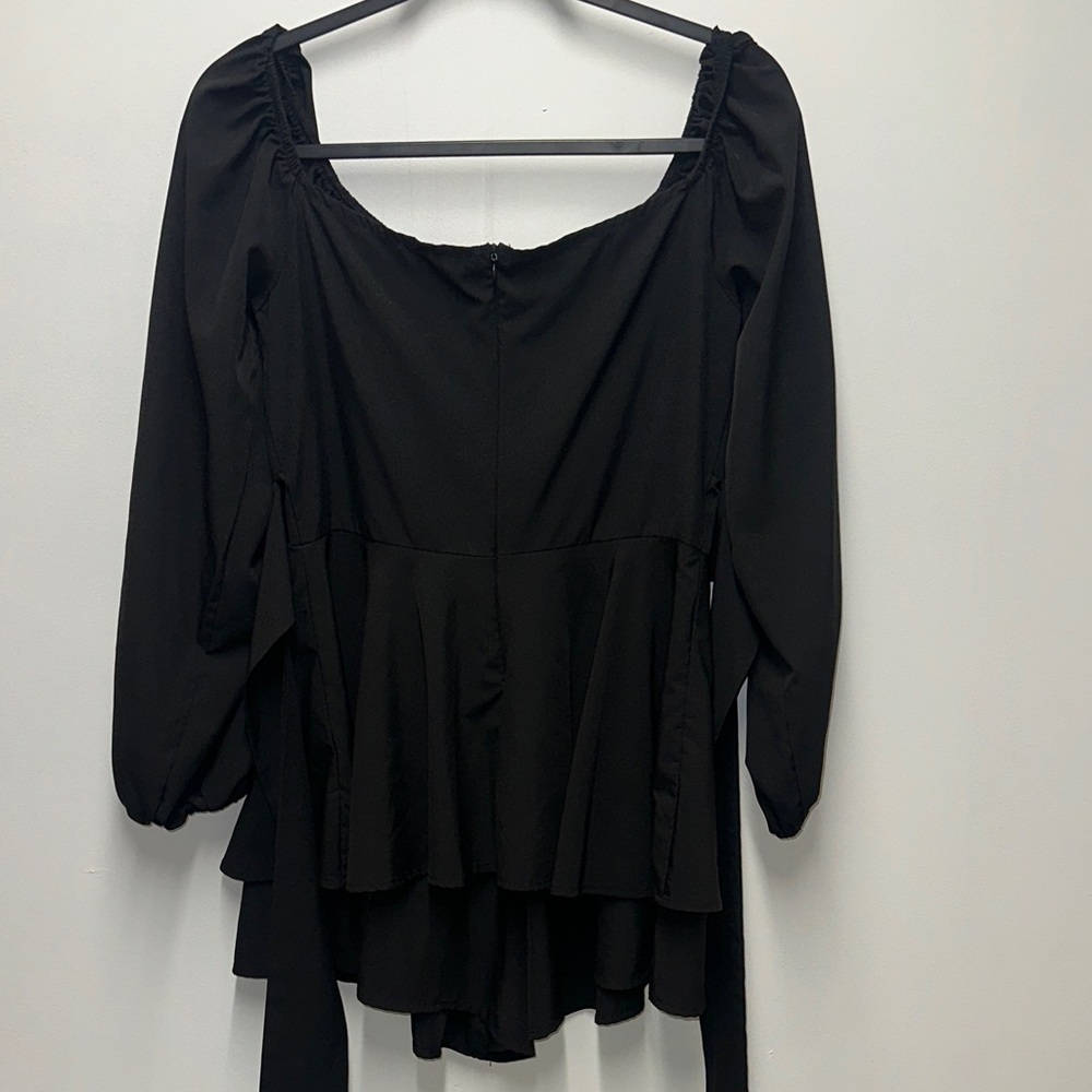 Elegant Black Long Sleeve romper